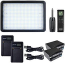 Godox LED500LY LED Video Light Panel with Remote Control + 2X 6600mAh Battery + 2X Charger