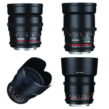 SAMYANG 24, 35, 50, 85mm VDSLR II Lens Kit
