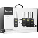 Saramonic VmicLink5 RX+TX+TX+TX Camera-Mount Digital Wireless Microphone System with Three Bodypack Transmitters and Lavalier Mics (5.8 GHz)