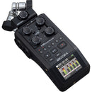 Zoom H6 All Black 6-Input / 6-Track Portable Handy Recorder with Single Mic Capsule (Rental)