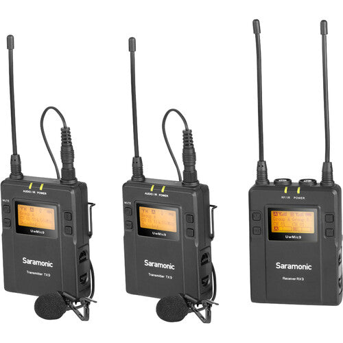 Saramonic UwMic9 2-Person Camera-Mount Wireless Omni Lavalier Microphone System (514 to 596 MHz)