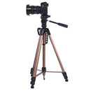 WeiFeng WT3770 Portable Lightweight Aluminum Alloy Tripod for DSLR SLR Camera - CHAMPAGNE