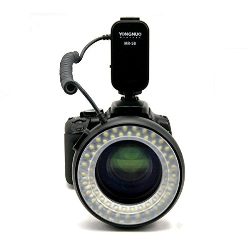 Yongnuo MR-58 Macro Ring 58 LED Light Flash With 4 Ring Mounts Adapter for Canon Nikon Pentax Sigma Olympus