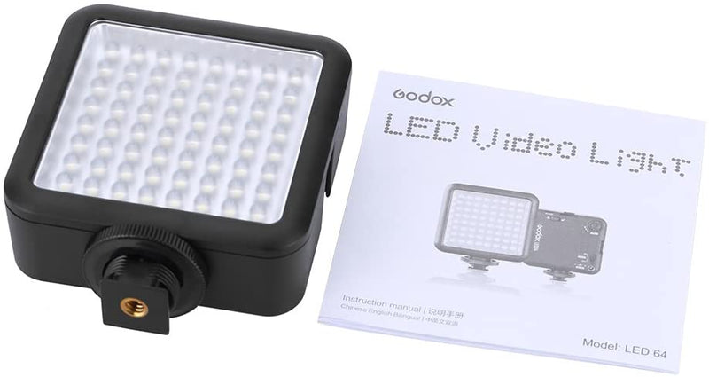 Godox LED 64 Video Lamp bright Light for Portable Digital Camera Camcorder DV