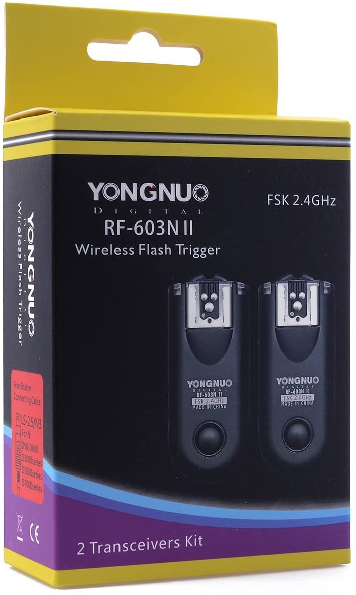 Yongnuo RF-603N II Wireless Flash Trigger Kit for Nikon DC2 Connection