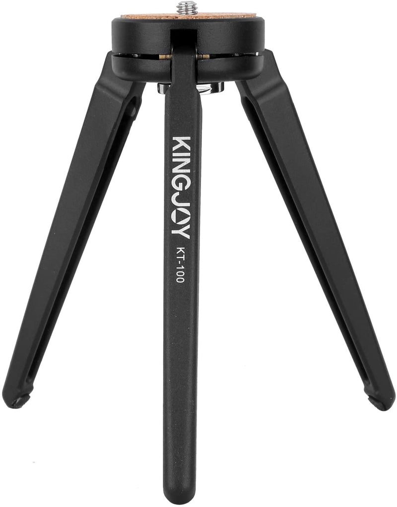 Kingjoy KT-100+BD-0 Aluminum Steel Mini Ball Head Mini Travel Tabletop Tripod