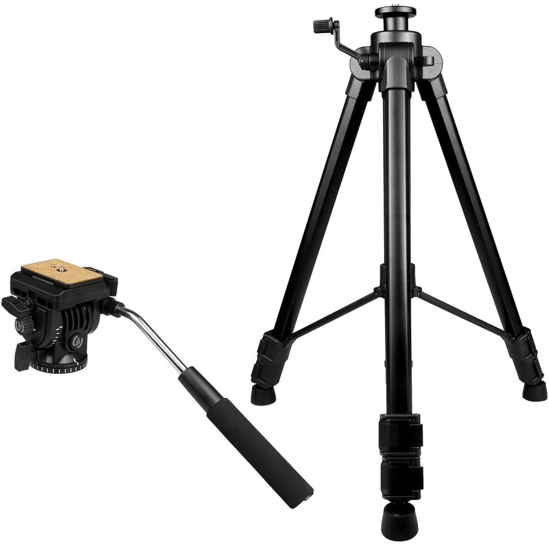 Kingjoy VT-1500 Adjustable Camera Video Tripod Legs Stand with Detachable Fluid Drag Pan Tilt Head