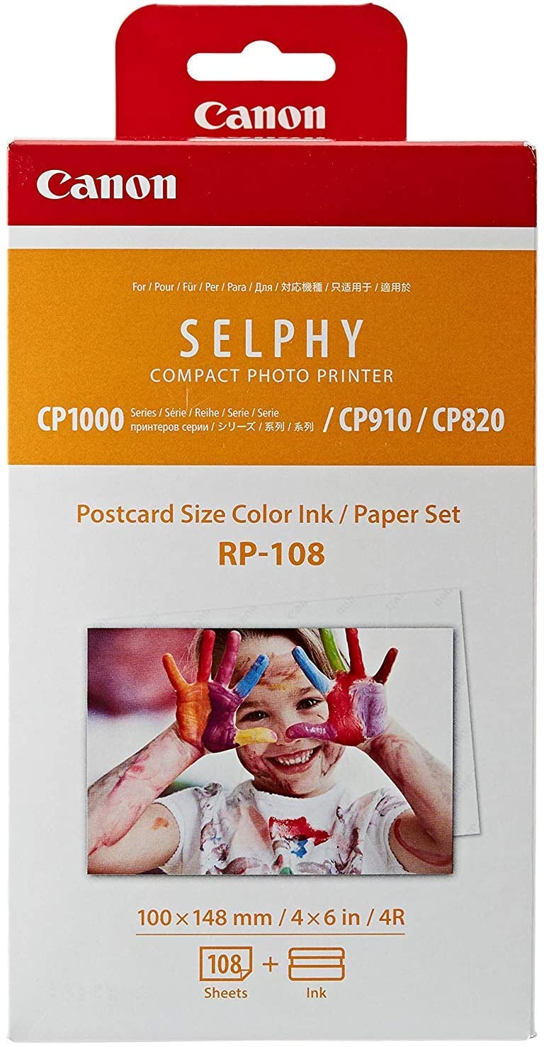 Canon RP-108 High-Capacity Color Ink/Paper Set for Selphy CP910 Printer