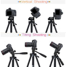 Kingjoy Lightweight Flip Lock Video Tripod VT-860 with Three-Way Head