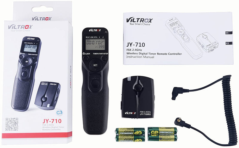 Viltrox JY-710-S2 Wireless Camera Timer Remote Control for Sony a58 A-77M2 A-7RM2 A5000 A6000 A7 A-7M2 A7R A7S