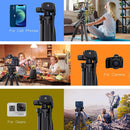 Kingjoy Lightweight Flip Lock Video Tripod VT-860 with Three-Way Head