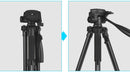 Kingjoy Lightweight Flip Lock Video Tripod VT-860 with Three-Way Head